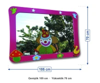 Kuş Figürlü Ayna 105x70 cm ölçüleri: genişlik 105 cm, yükseklik 70 cm