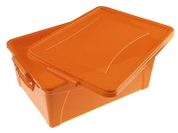 Turuncu Kapaklı Saklama Kutusu 25x35x14 cm 9,96 Litre - görsel 2