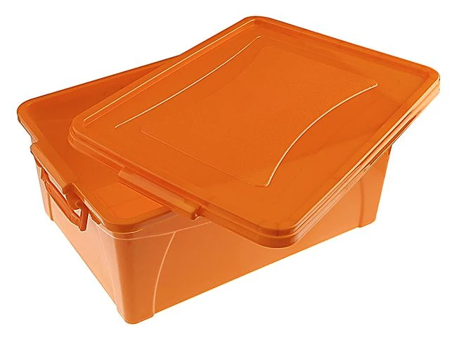 Turuncu Kapaklı Saklama Kutusu 25x35x14 cm 9,96 Litre - görsel 2