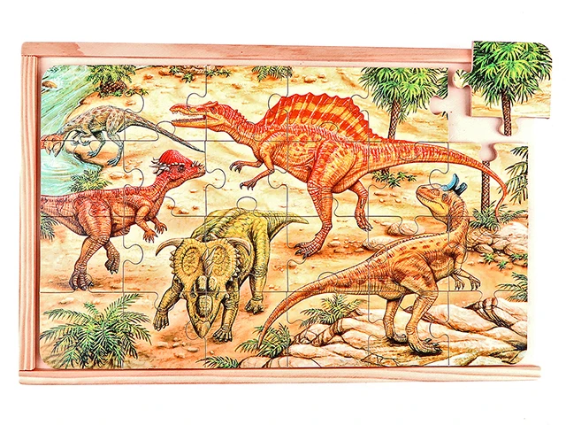 Dinozor Temalı Puzzle Seti 4x24 Parça - görsel 4